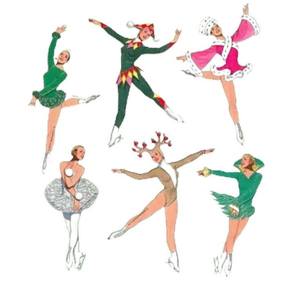 VTG Tom Tierney's Christmas Ice Skaters ornaments - Picture 1 of 6